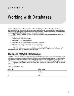 Fillable Online faculty scf Working with Databases - Scf Fax Email ...