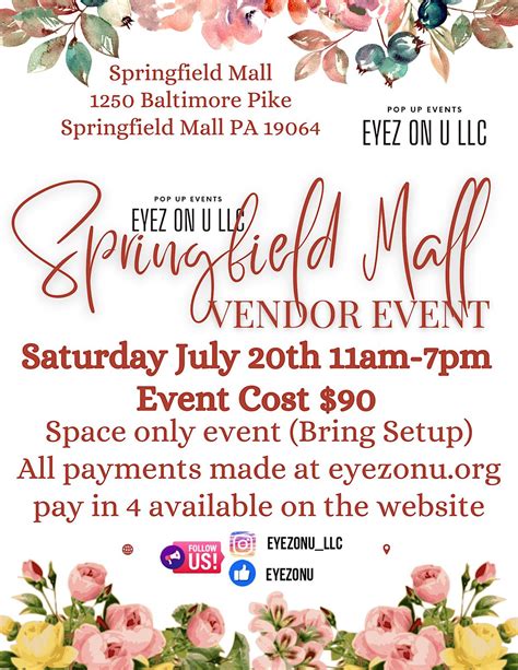 Welcome Summer Springfield Mall Vendor event, Springfield Mall, 20 July ...
