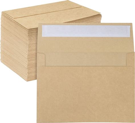 Buy A7 Printable Brown Kraft Envelopes 5x7 100 Pack, Ohuhu A7 5-14 x 7 ...
