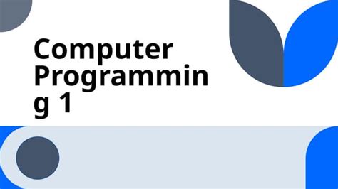 Image result for Computer Programming 1 Lessons