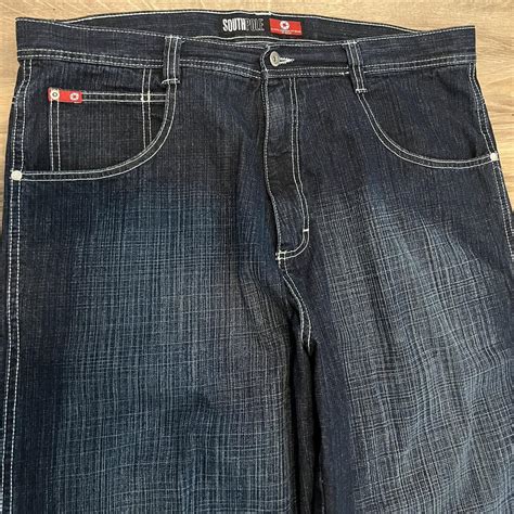 Really cool set of super baggy southpole jeans red... - Depop