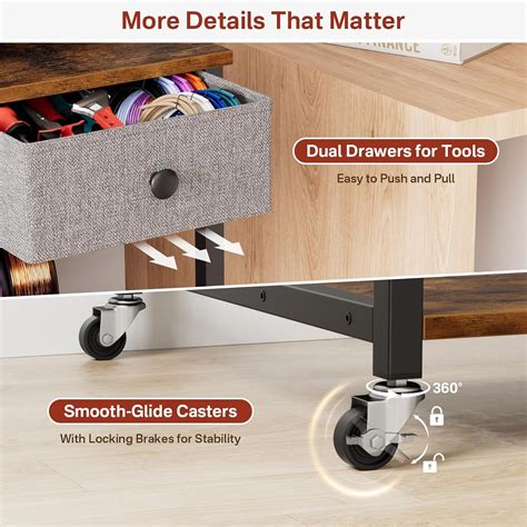 Portin 3D Printer Stand with Power Outlet & Drawers India | Ubuy