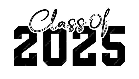 Premium Vector | Hand drawn text illustration for class of 2025 ...