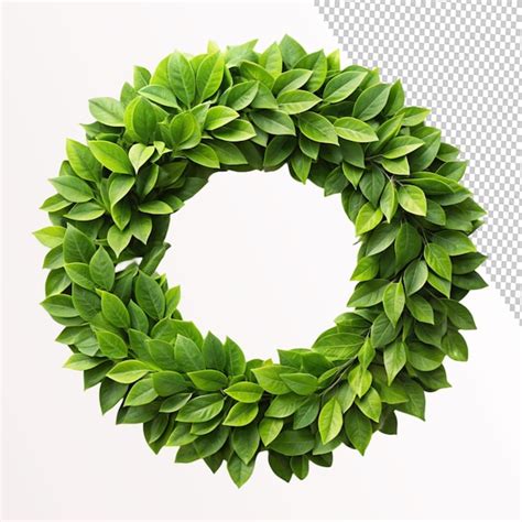 Circle from green leaves on transparent background | Premium AI ...