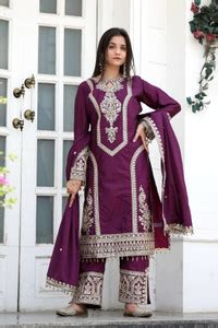 KIRTAN ENTERPRISE Embroidered Kurta, Palazzo & Dupatta Set - Buy KIRTAN ...