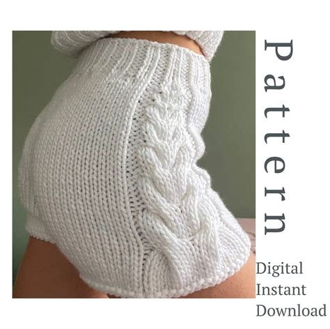 Chunky Knit Shorts Pattern, Knitting Pattern, Knitting Instructions for ...