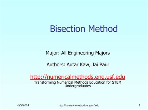 Bisection Method Tutorial 的图像结果