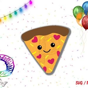Buy PIZZA Slice Cute Clipart SVG PNG Cricut Iron-on Vinyl Online in ...