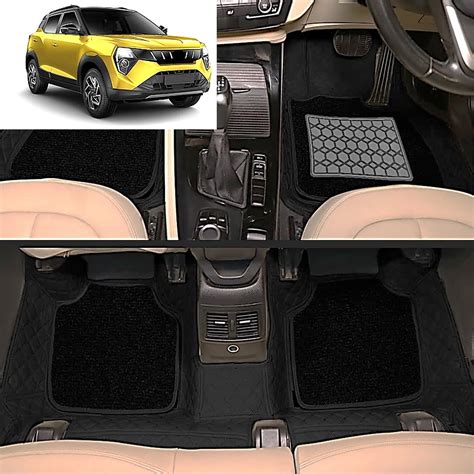 Vahan Expo 7D Mat for XUV 3XO Car Floor Mat (Year: 2024, Full Black ...