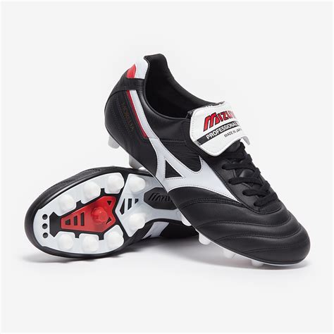 Mizuno Morelia II Made in Japan - Black/White/Red - Mens Boots | Pro:Direct Soccer