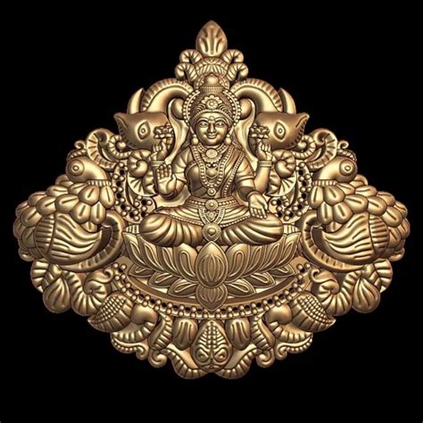 14 Piece Dhanalaxmi Devi STL 3D Printing File - Divine Goddess Sculpture