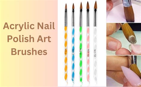 Buy KRENI Acrylic Nail Polish Art Brushes For Acrylic Application Tips ...