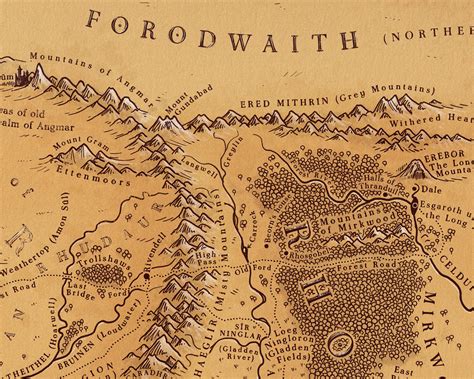 Middle Earth Map The Hobbit