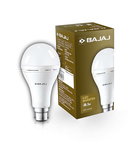 Bajaj LEDZ 8.5W Rechargeable Emergency Inverter LED Bulb, Cool Day ...