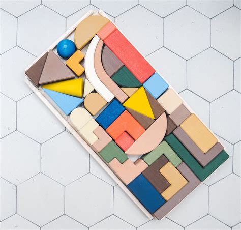Big Building Blocks "Blue over Multicolored" - Raduga Grez