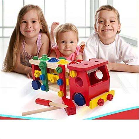 Buy Wooden Assembling Car Puzzle with Hammer, Screw Driver, Wooden and ...