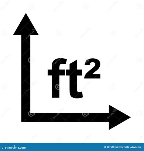 Area Measurement Icon, Square Foot Symbol with Arrows Stock Vector ...