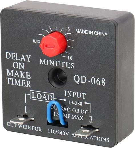 BAOMAIN Delay ON Make Timer QD-068 10 Minutes Adjustable 110/240 VAC ...