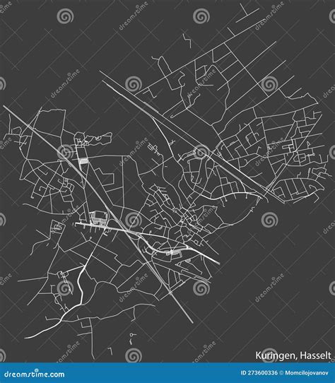 Street Roads Map of the KURINGEN MUNICIPALITY, HASSELT Stock Vector - Illustration of house ...