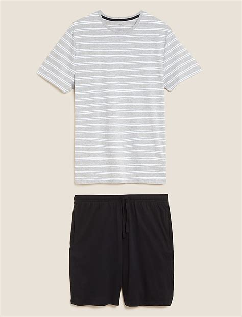 Buy Pure Cotton Striped Pyjama Set at Marks & Spencer
