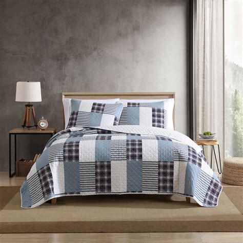 Amazon.com: Eddie Bauer - King Quilt Set, Reversible Cotton Bedding ...