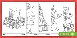 Christmas Penguin Colouring Pages (teacher made) - Twinkl
