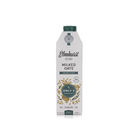 Elmhurst unsweetened oat milk 946ml - Waitrose UAE & Partners