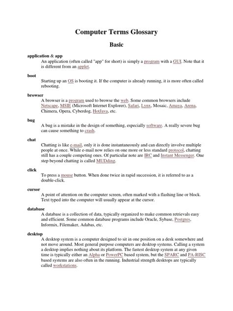 Image result for Technical Computer Terms