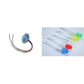 Electronic Spices 9V Battery Clip Connector Pack Of 20 : Amazon.in ...