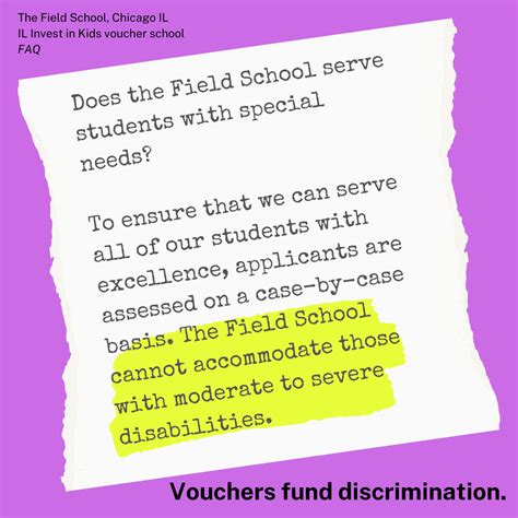 Vouchers fund discrimination - Illinois Families for Public Schools