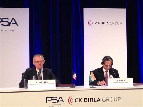 PSA and CK Birla Group sign JVs for vehicles, powertrains | Autocar ...