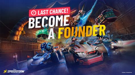 Last chance to become a Disney Speedstorm Founder!