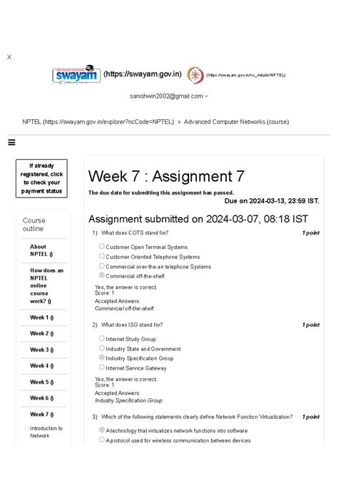 Advanced Computer Networks - Unit 10 - Week 7 4 - X NPTEL (swayam.gov ...