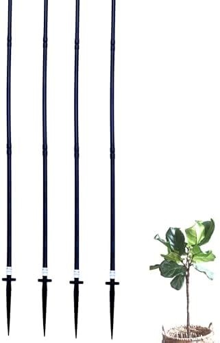 TCLPVC Bamboo Garden Stakes Reusable Bamboo Canes Stick for Home and ...
