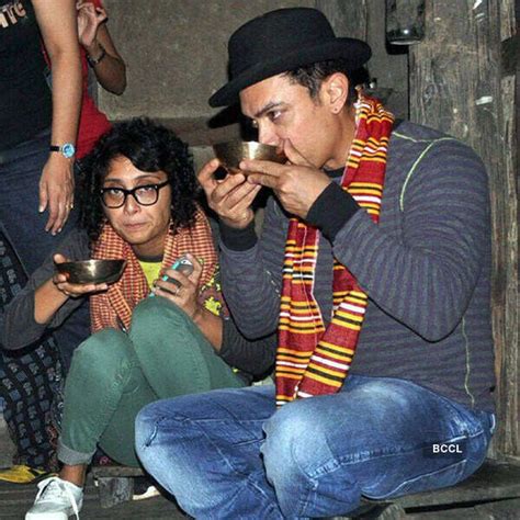 Aamir Khan and his wife Kiran Rao enjoy a local drink 'Apung' during ...