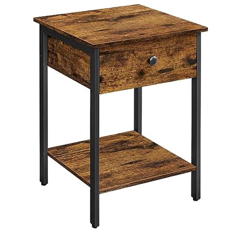 Buy VASAGLE Nightstand, Bedside Table with Drawer, Side Table, End ...
