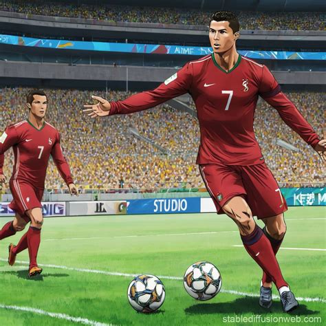 Cristiano Ronaldo Free Kick | Stable Diffusion Online