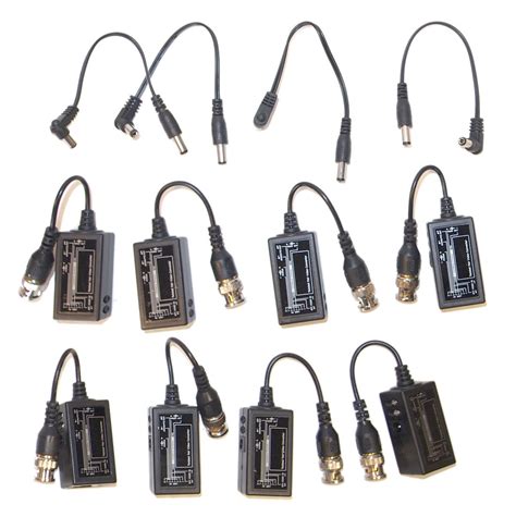 4 Pairs (8 pcs) BNC to RJ45 Video Balun CCTV PTZ Camera with Power ...