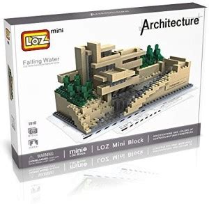 Genrc LOZ Architecture 1016 Box Set Fallingwater Pennsylvania 811pcs ...