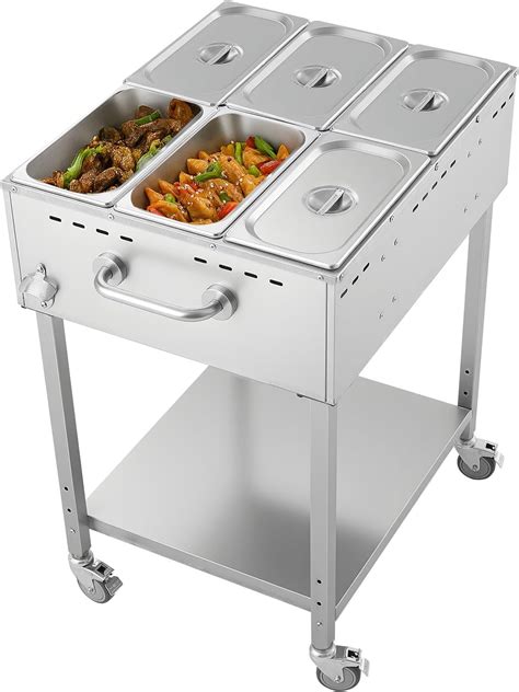 VEVOR 6-Pan Commercial Propane Steam Table, LP Gas India | Ubuy
