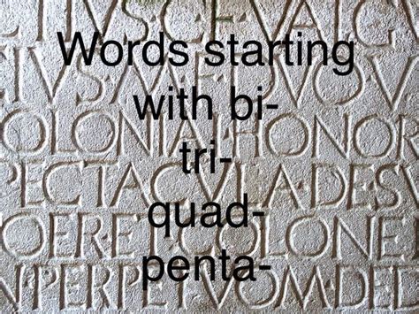 Words starting bi, tri, quad,penta (Latin roots) | Teaching Resources