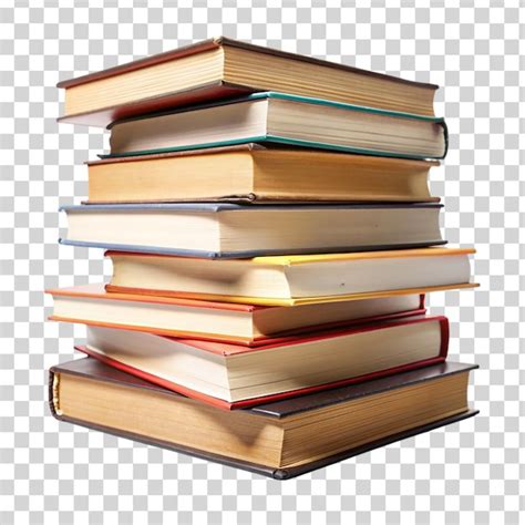 Premium PSD | Stack books isolated on transparent background