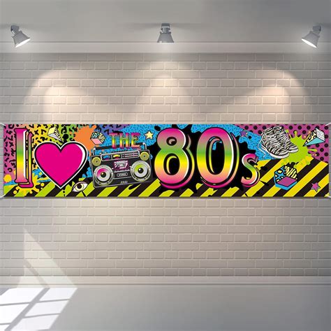 Blulu 80s Themed Party Decorations Supplies I Love India | Ubuy