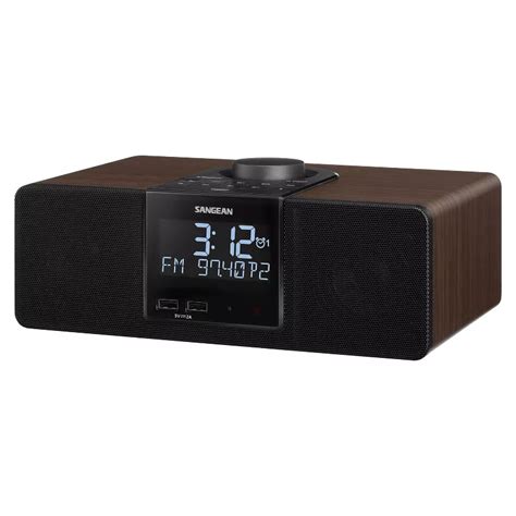 Sangean AMFM Bluetooth Tabletop Wooden Clock Radio India | Ubuy