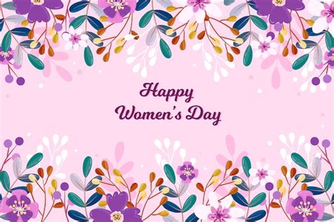 Floral women's day with colorful blossom | Free Vector