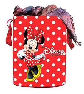 Kuber Industries Disney Minnie Print Round Non Woven Fabric Foldable ...