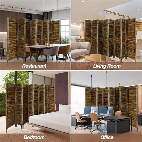 ECOMEX Room Divider 8 Panel with Louvered Design, India | Ubuy