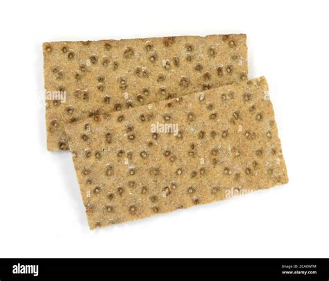 Crispy rye bread on white. Low calories snack bread isolated on white ...