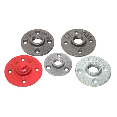 DN20 Floor Flange Black DIY Galvanized /Black Malleable Cast Iron Pipe ...