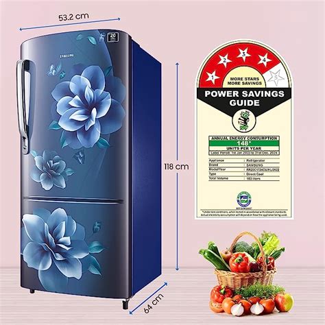Samsung 183 L 4 Star Digital Inverter Direct Cool Single Door Refriger ...